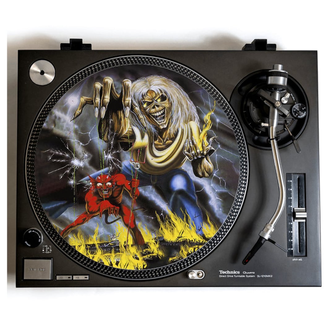 Iron Maiden Turntable Slipmat for Vinyl Records, Heavy Metal, NWOBHM