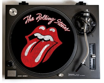 The Rolling Stones Slipmat for Vinyl Turntable records DJ slip mat Rock Personalized gift for Music lover birthday present Rock N Roll Merch