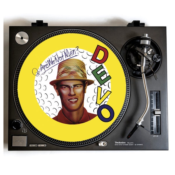 DEVO Turntable Slipmat for Vinyl Records, New Wave, slipmats for vinyls, Synth, gift for music lover birthday present, Post-Punk Pop Rock LP