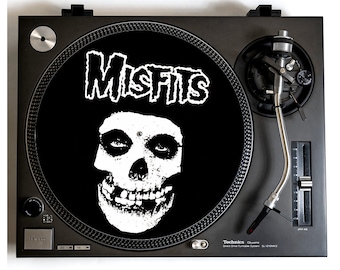 Misfits Turntable Slipmat, Vinyl Records, Punk Rock, Hardcore, DJ slipmats, vinyls, gift for record collector, Samhain, Danzig, Horror