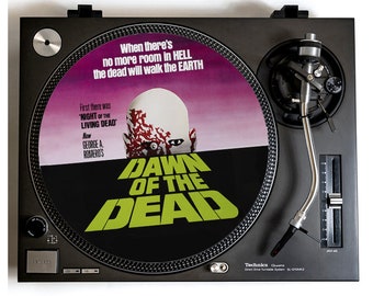 Dawn of the Dead Turntable Slipmat for Vinyl Records, Horror Movie soundtrack, DJ, personalized birthday gift for music lover, George Romero