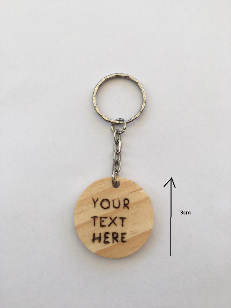 Custom wooden keyring perfect gift for everybody