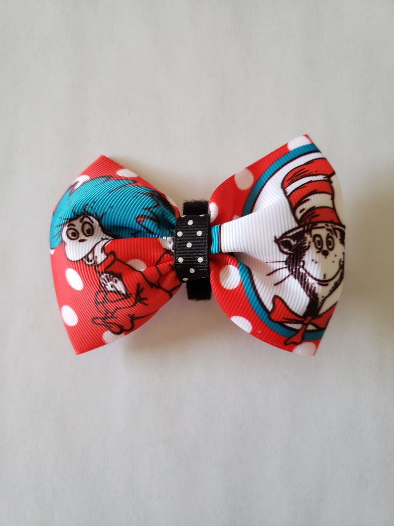 Pet Birthday Animal Collar Bows Dog Accessories Dr Seuss Pet Bows Medium Dog Bow Tie Pet Gift Collar Bows Medium Size Dog