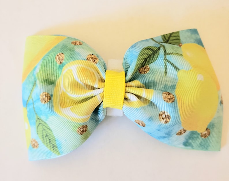 Pet Bows Dog Bow Tie Animal Collar Bows Lemon Print Dog Accessories Pet Birthday Large Size Dog Pet Gift Collar Bows