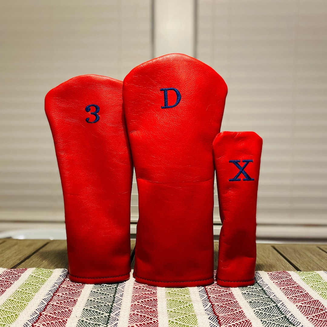 Custom Leather Golf Headcovers Driver Club Covers Etsy