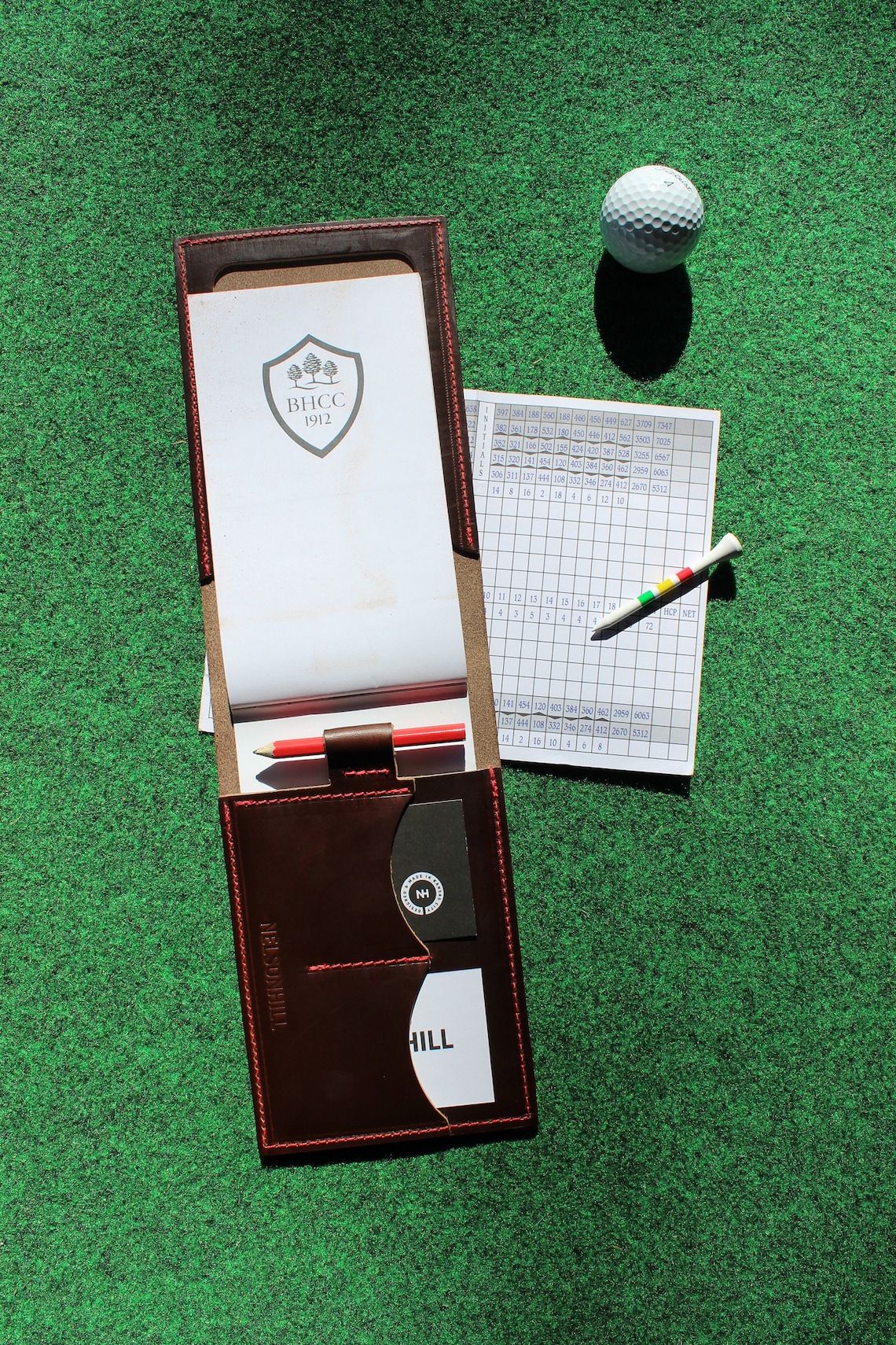Leather Golf Yardage Book Covers / Personalized / Handcrafted Etsy