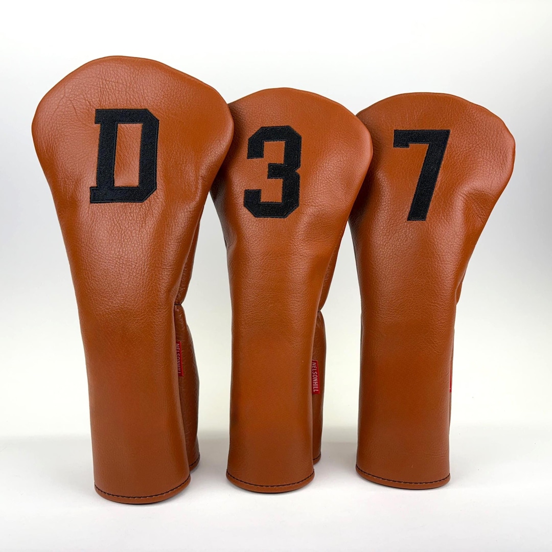 Custom Leather Golf Headcovers | Driver & Fairway Club Covers | Block ...