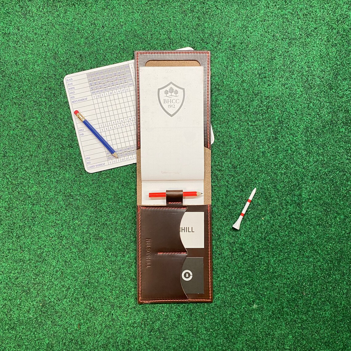 Leather Golf Yardage Book Covers / Personalized / Handcrafted Etsy