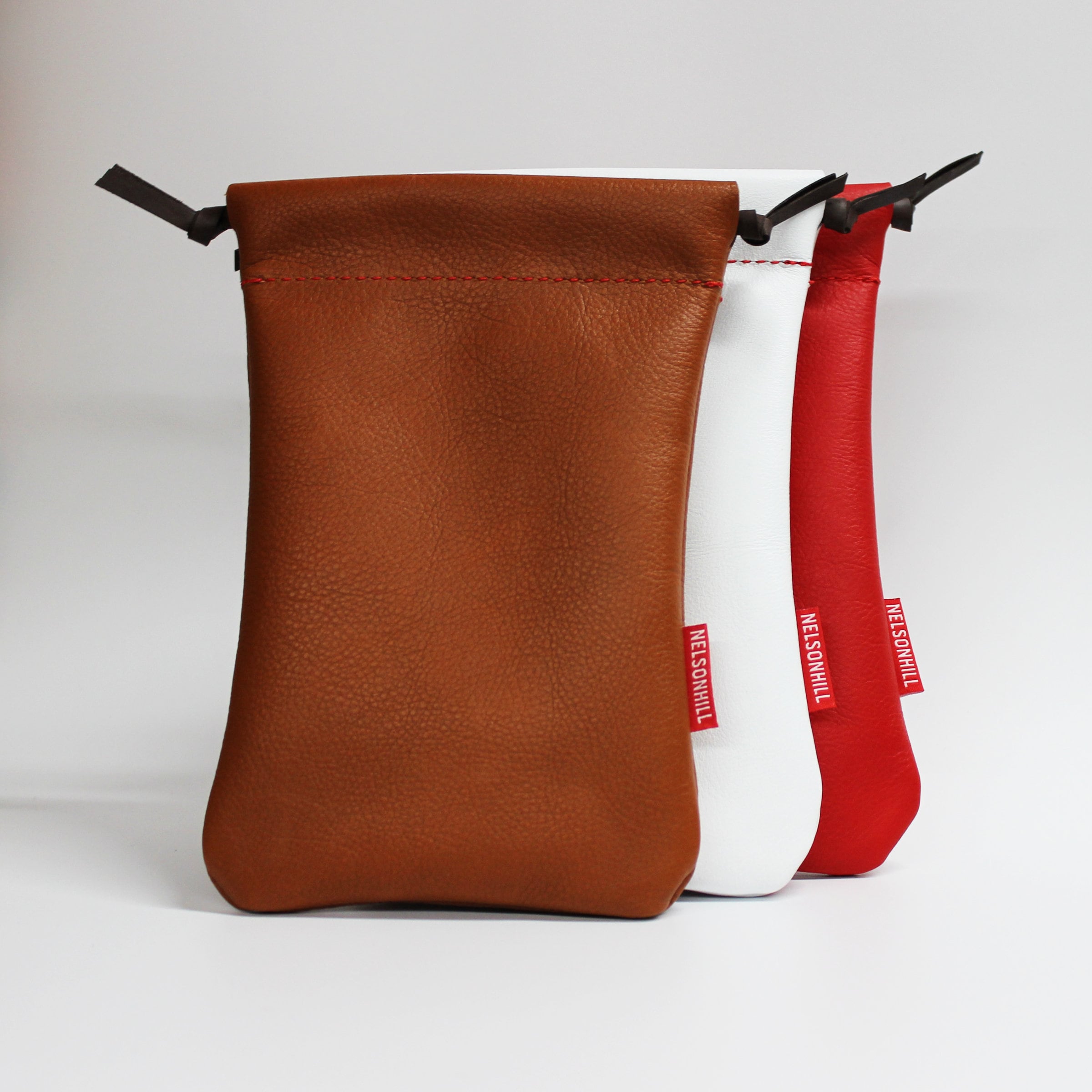 Leather Golf Valuables Pouches Personalized Golf Gifts Custom Tee Bag