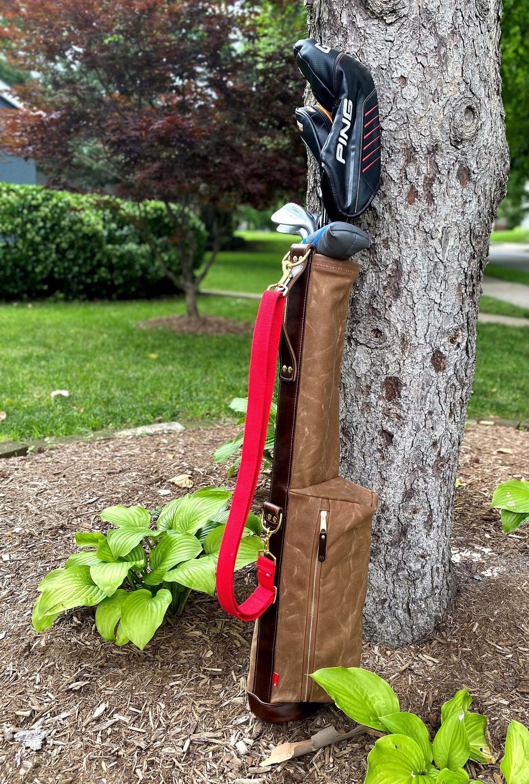 Leather Golf Bag Sunday Golf Bag Personalized Handmade Etsy