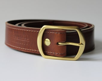 Leather Golf Belt | Personalized Golf Gift | Custom Golf Apparel | Full-Grain Horween Leather | Handmade in USA