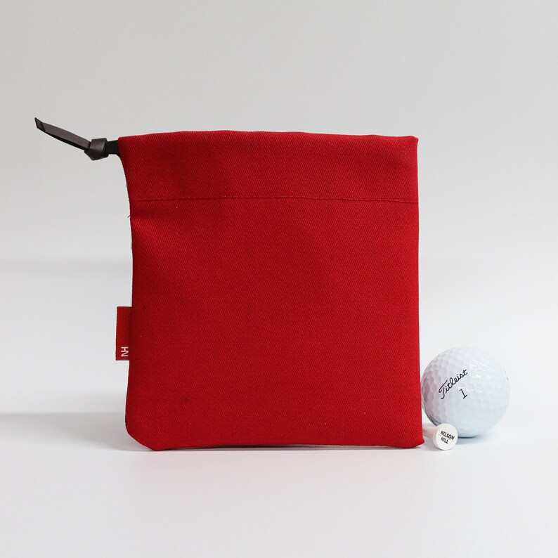 Leather Golf Valuables Pouches Personalized Golf Gifts Custom Tee Bag