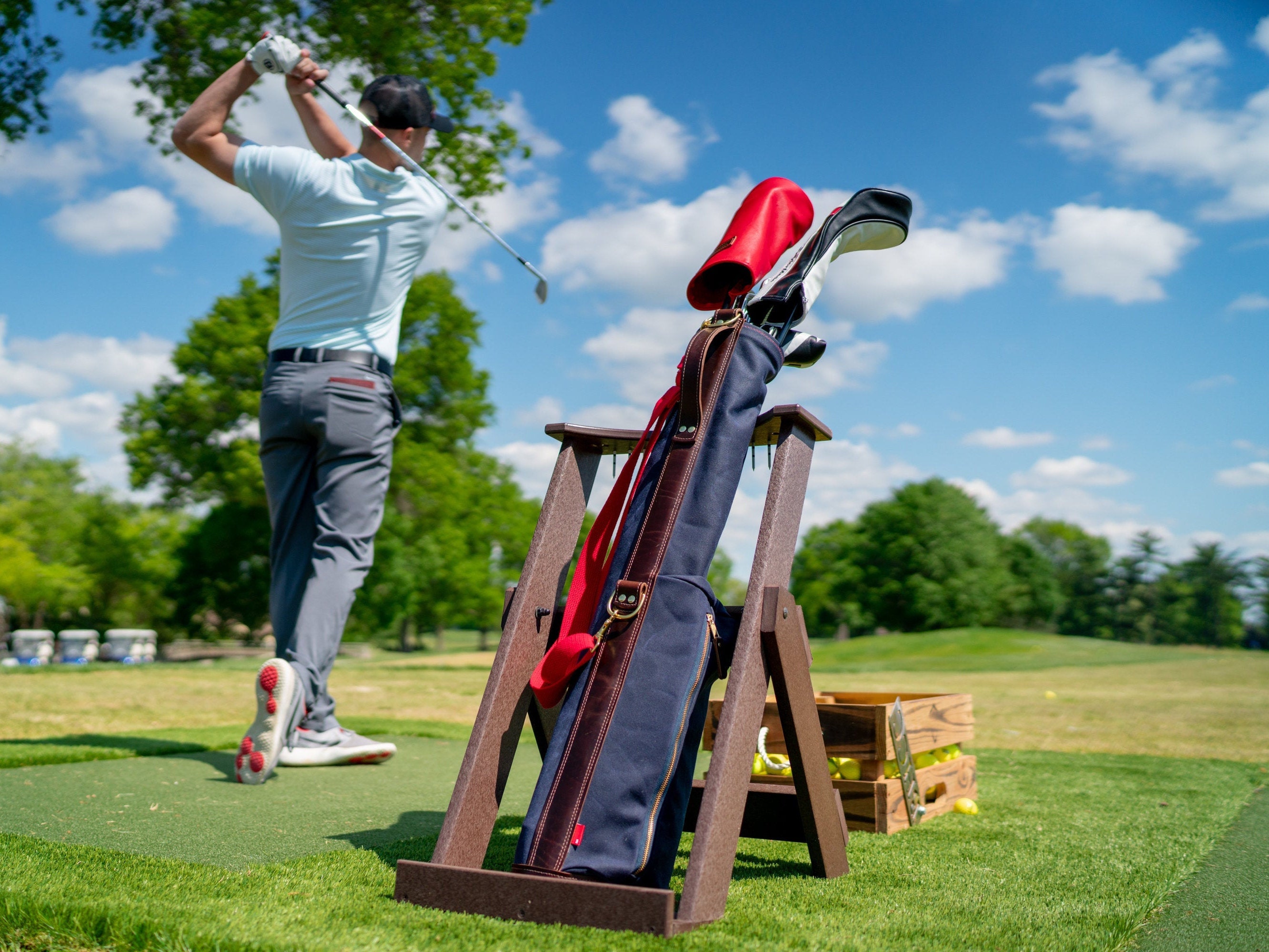 Leather Golf Bag Sunday Golf Bag Personalized Handmade Etsy