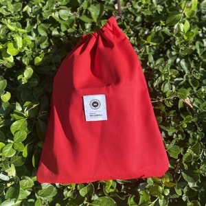 Golf Shoe Bag | Shag Bag | Practice Ball Bag | Hat Travel Pouch | Weatherproof Twill & Leather Drawstring | Handmade in USA