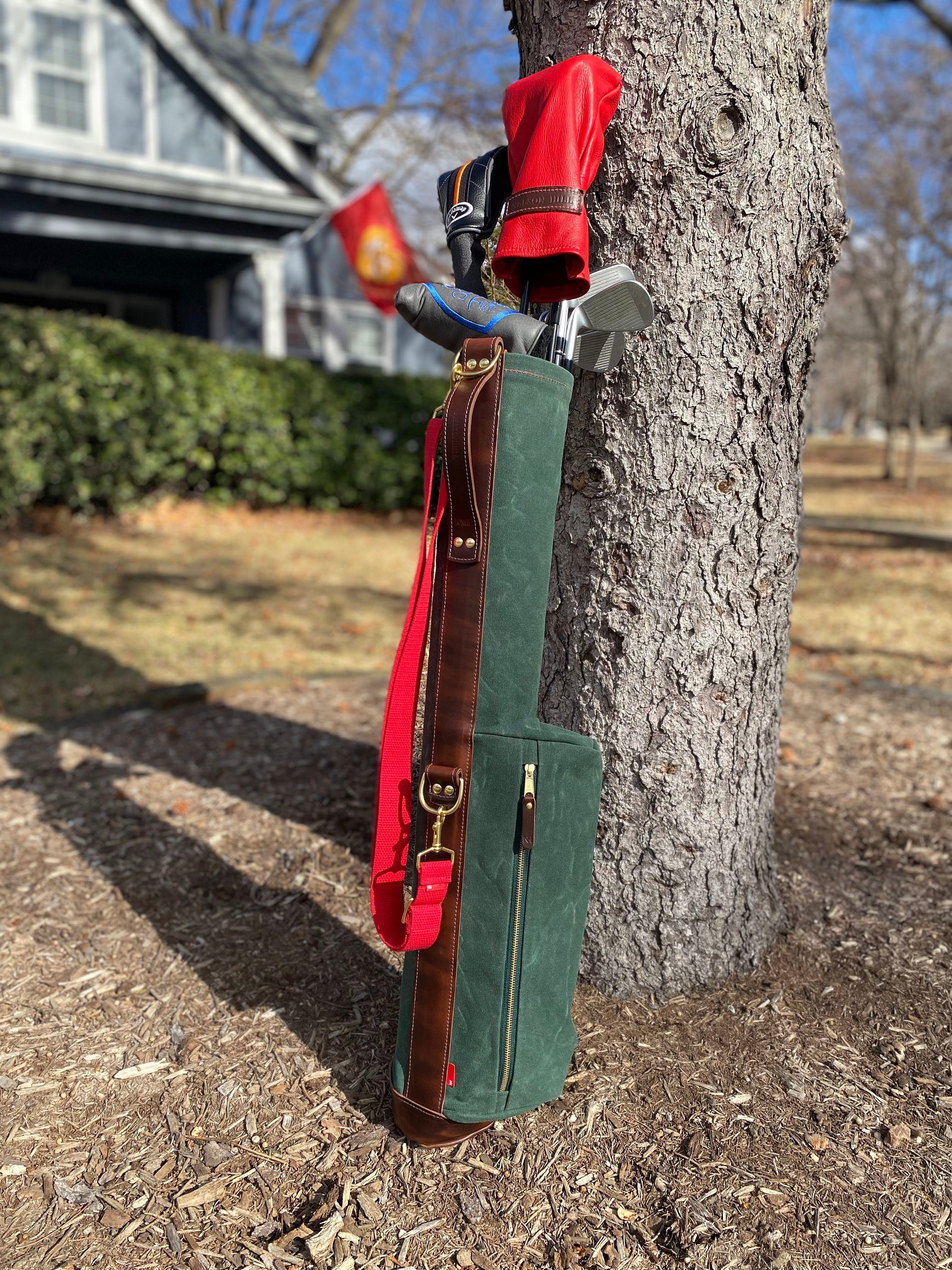 Leather Golf Bag Sunday Golf Bag Personalized Handmade - Etsy