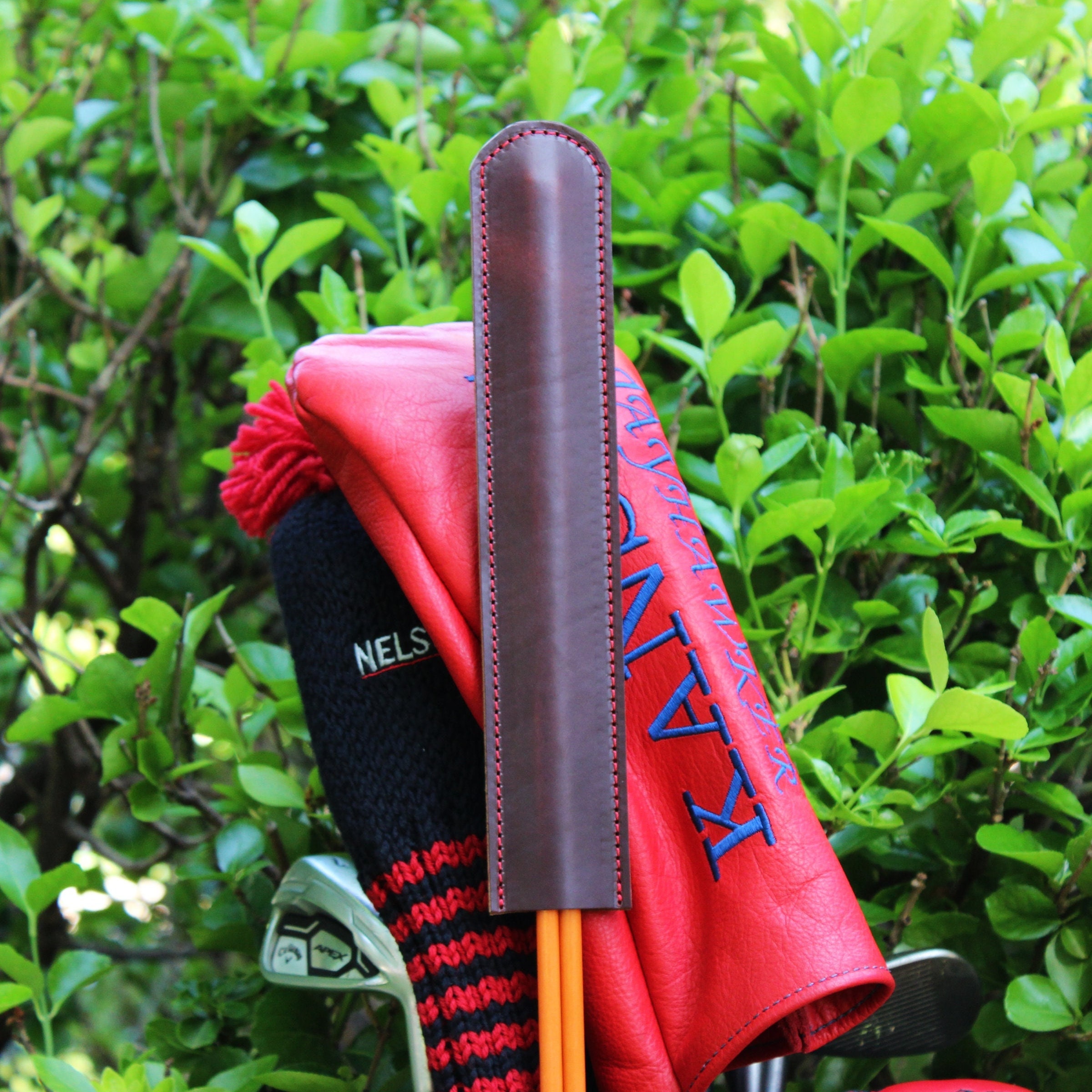 Leather Golf Alignment Stick Covers | Practice Stick Sleeves | Full-Grain Horween Leather | Handmade in USA