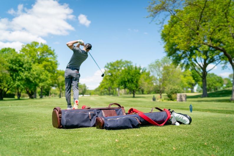 Leather Golf Bag Sunday Golf Bag Personalized Handmade Etsy