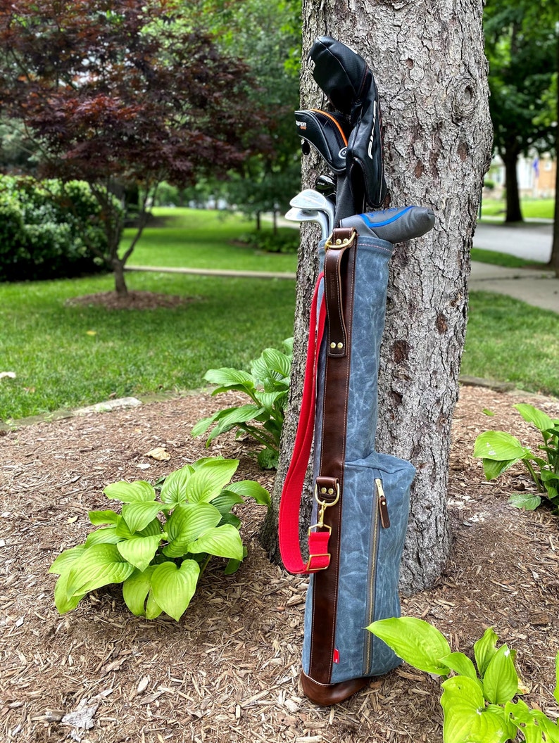 Leather Golf Bag Sunday Golf Bag Personalized Handmade Etsy