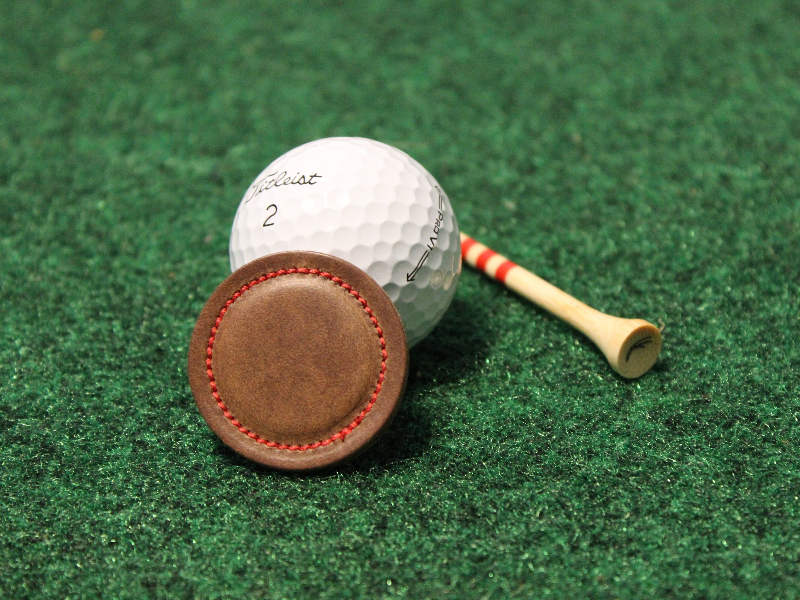 Support De Balle De Golf En 3 Lettres Marqueurs de balles de golf en cuir personnalisés - Etsy France