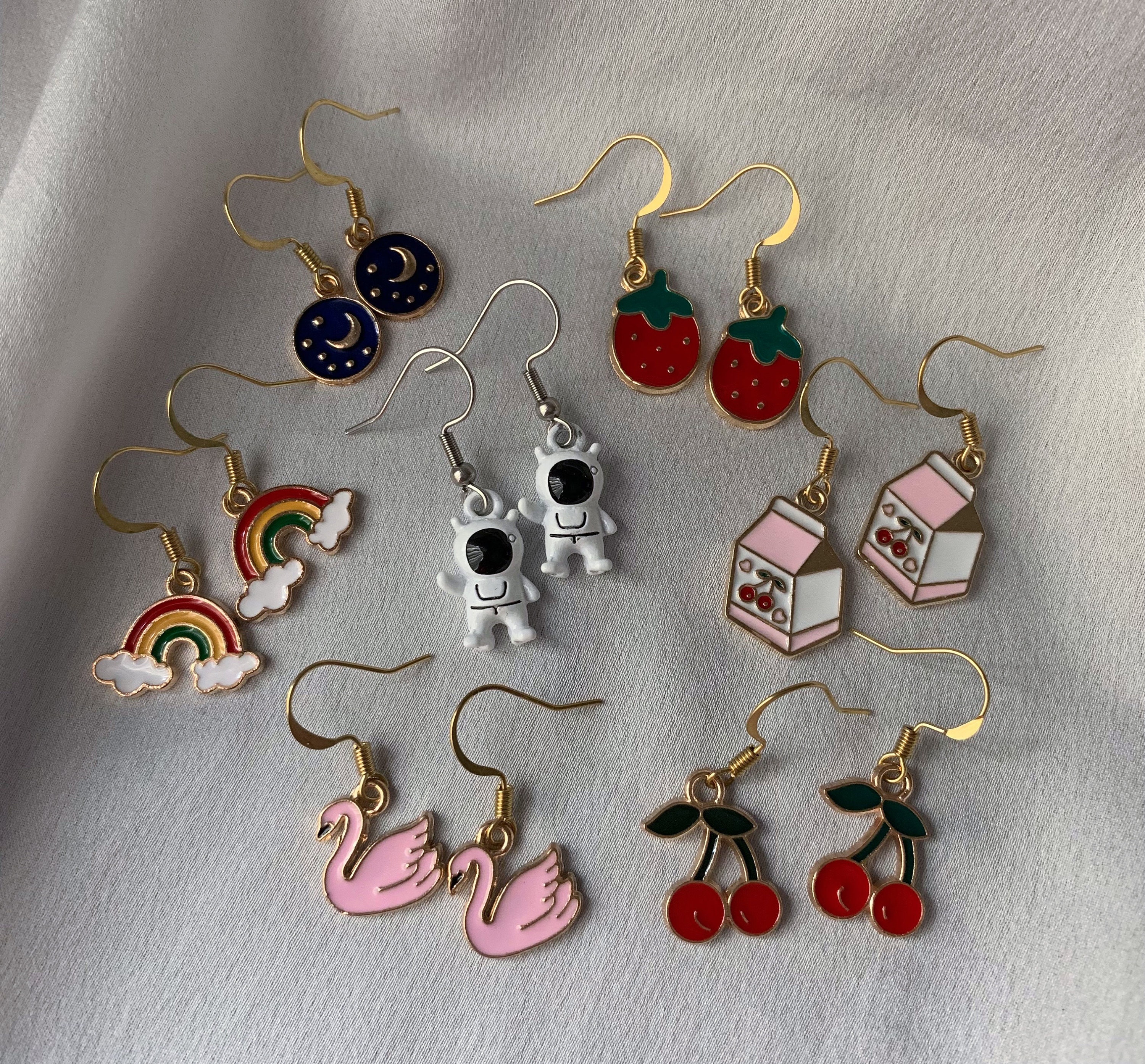 Cute Charm Earrings Etsy