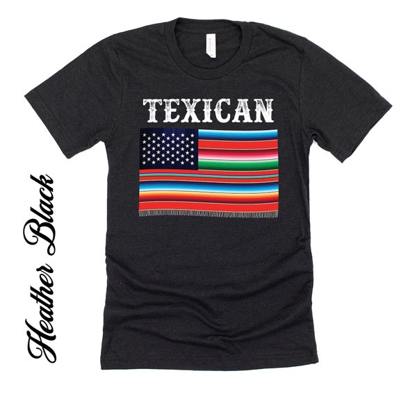 Texican Serape American Flag Design Gift Shirt For Cinco De Mayo or Hispanic Heritage Month