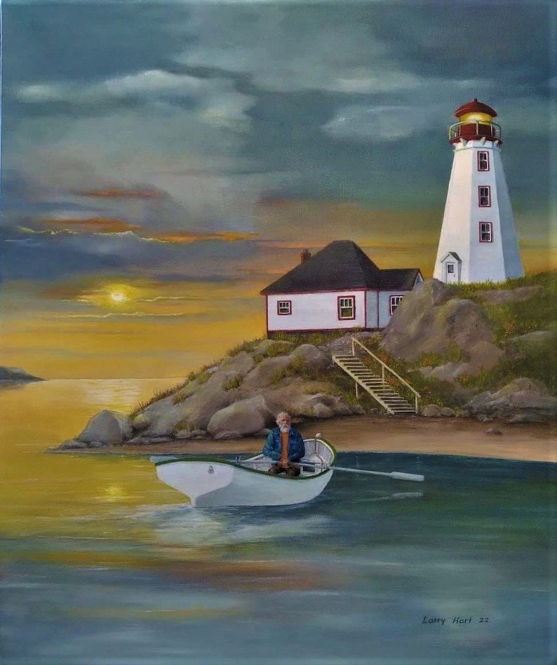 Lighthouse Keeper Limited Edition Prints by Newfoundland Artist Larry Hart image 1