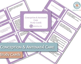 Conception & Antenatal Care Study Cards