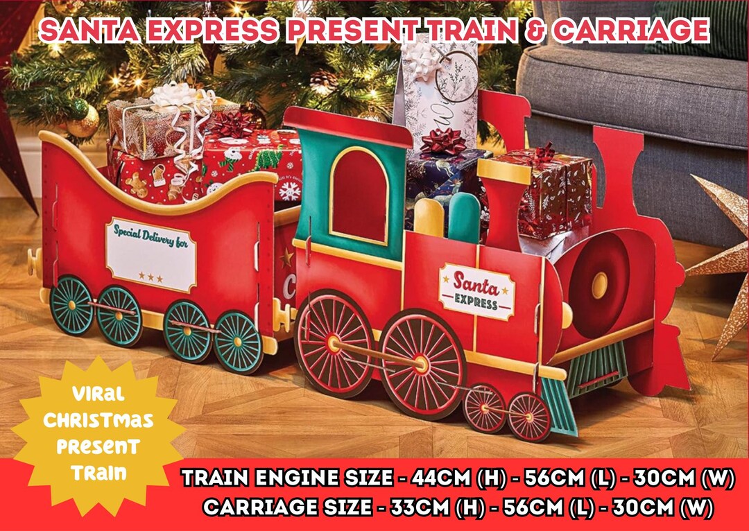 Santa Express Christmas Train & Carriage Gift Holder - Etsy
