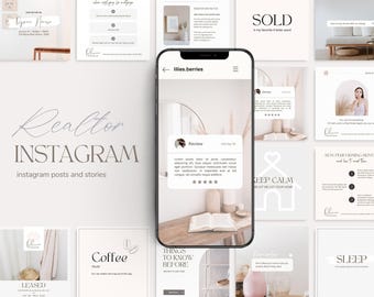 Real estate templates, Real estate social media templates, Real estate instagram template, Real estate marketing, Realtor social media posts