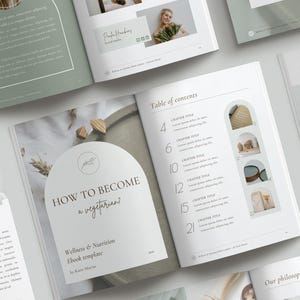 Wellness ebook template canva, Workbook template canva, Canva ebook template, Canva course template, Coaching template, Course creator ebook