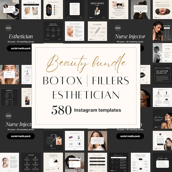 Aesthetics Canva Template Etsy