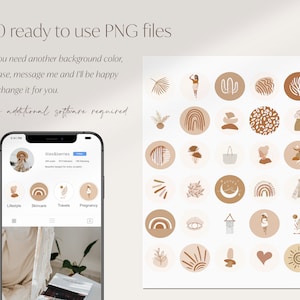 Boho instagram highlight icons Abstract Ig story highlight | Etsy