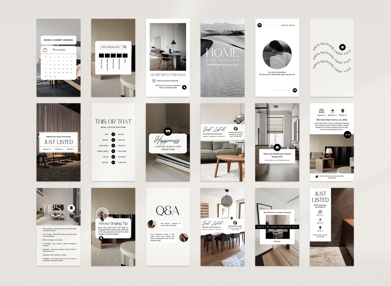 Real estate Instagram template Real estate story template Real estate marketing Realtor social media content Realtor Instagram feed Canva image 3