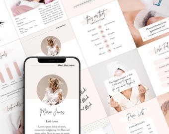 Lash tech instagram post, Lash instagram template, Lash content, Lash instagram post, Lash artist template, Lash social media template