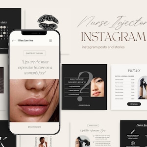 Botox and filler templates, Nurse injector instagram post, Botox template, Nurse injector templates, Medspa template, Aesthetics templates
