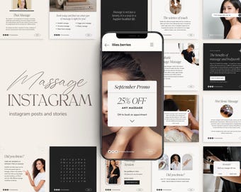 Massage template canva, Massage instagram template, Massage therapist templates, Massage therapy social media, Spa social media templates