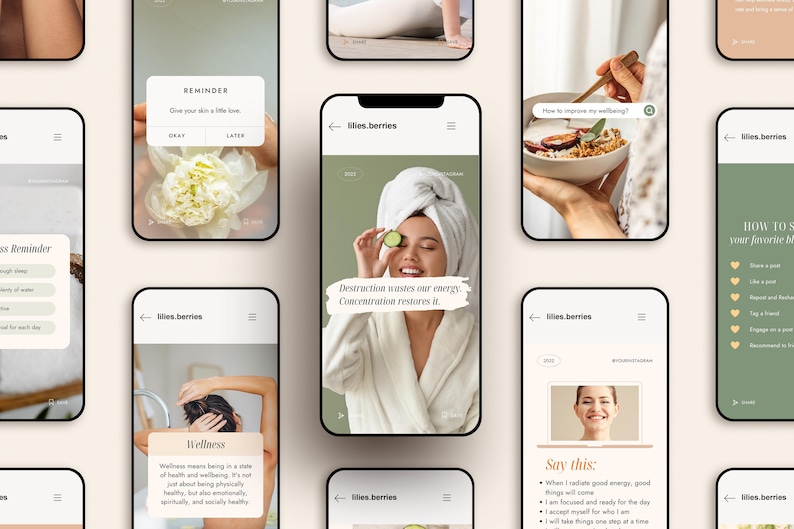 Wellness Instagram Templates: Health Coach Social Media (Canva) image 10
