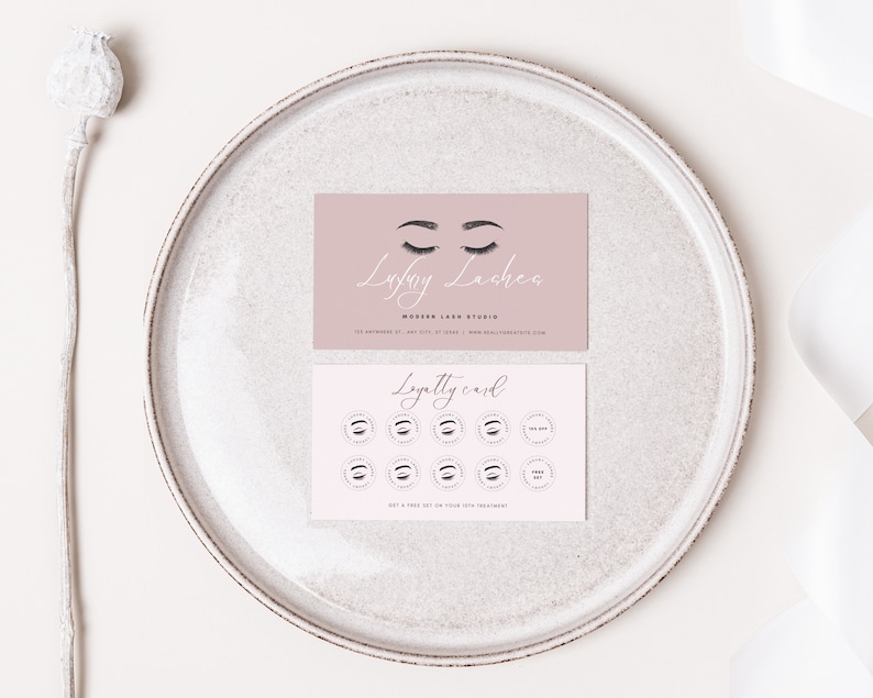 Loyalty Card Lashes Editable Lash Loyalty Card Template Lash Discount ...