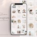 Neutral Instagram puzzle feed template Floral Instagram post template Instagram feed design Social media kit Minimalist Instagram layout 
