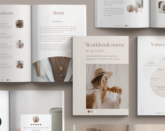 Ebook Vorlage Canva, Workbook Vorlage Canva, Canva eBook Vorlage, Canva Kurs Vorlage, Coaching Vorlage, Kursersteller Ebook