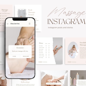 Massage template canva, Massage instagram template, Massage therapist templates, Massage therapy social media, Spa social media templates