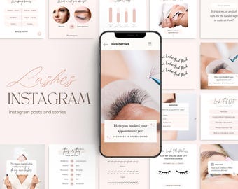 Lash tech instagram post, Lash instagram template, Lash content, Lash instagram post, Lash artist template, Lash social media template