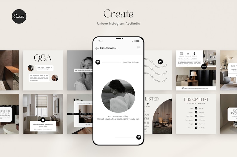 Real estate Instagram template Real estate story template Real estate marketing Realtor social media content Realtor Instagram feed Canva image 7