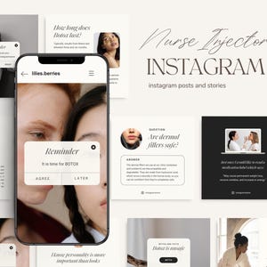 Botox and filler templates, Nurse injector instagram post, Botox template, Nurse injector templates, Medspa template, Aesthetics templates