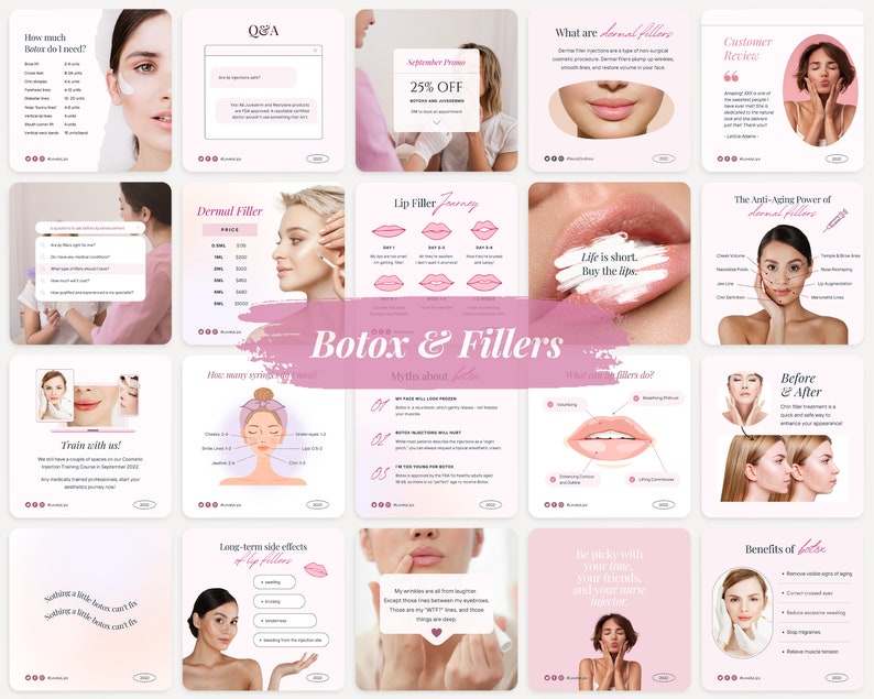 Botox and Filler Templates Nurse Injector Templates Botox and Etsy