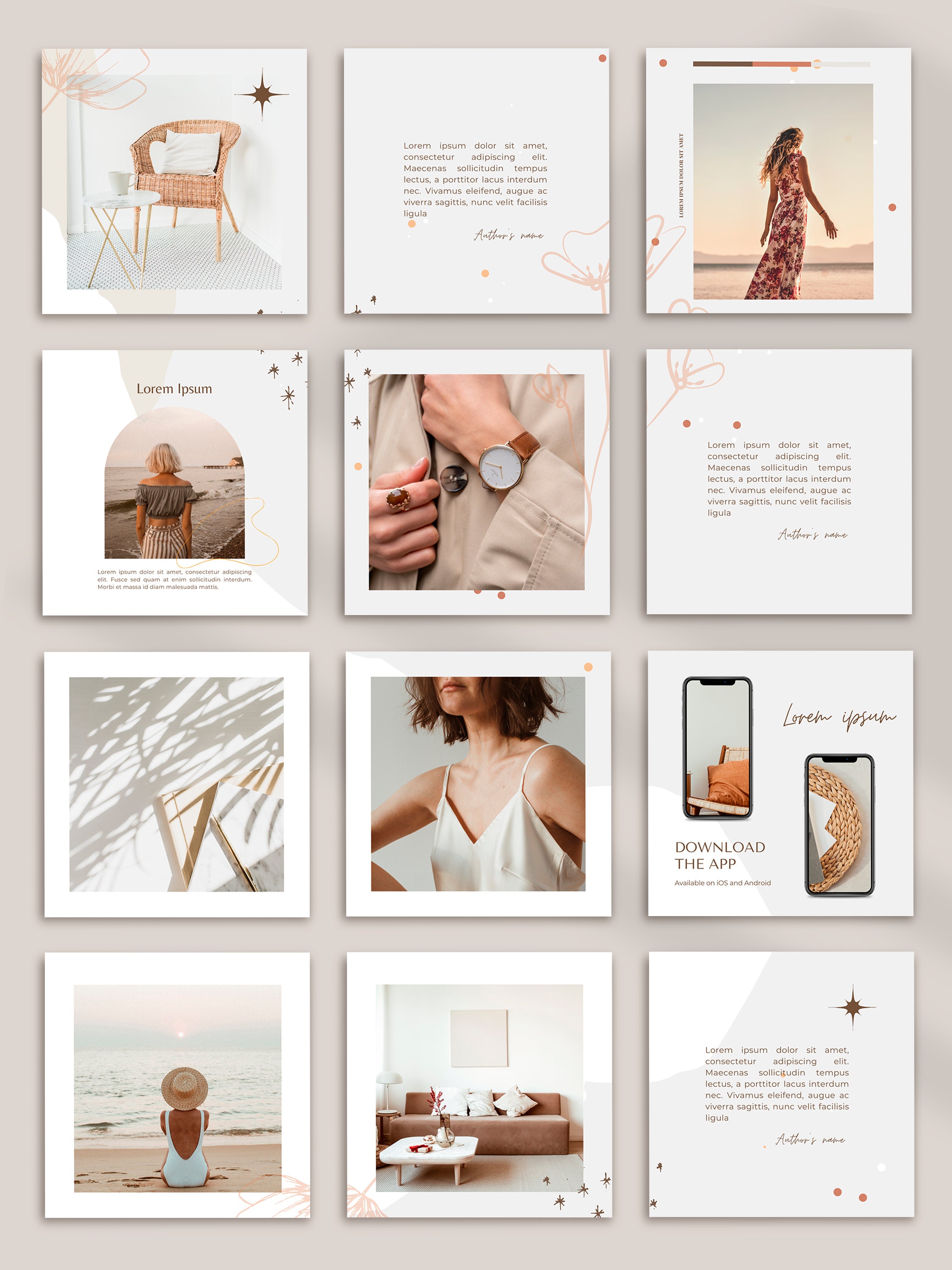 Instagram Puzzle Feed Template Minimal Instagram Post | Etsy Canada