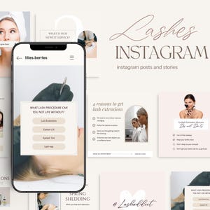 Lash tech instagram post, Lash instagram template, Lash content, Lash instagram post, Lash artist template, Lash social media template