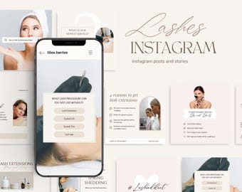 Lash tech instagram post, Lash instagram template, Lash content, Lash instagram post, Lash artist template, Lash social media template
