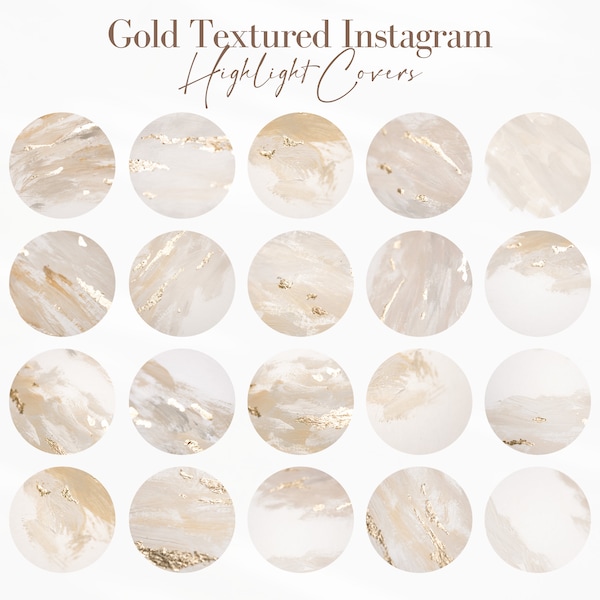 Gold textured instagram highlight covers Neutral instagram highlight icons Gold Ig story highlight covers Ig social media icons Story covers