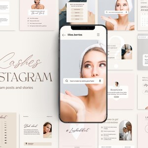 Lash tech instagram post, Lash instagram template, Lash content, Lash instagram post, Lash artist template, Lash social media template